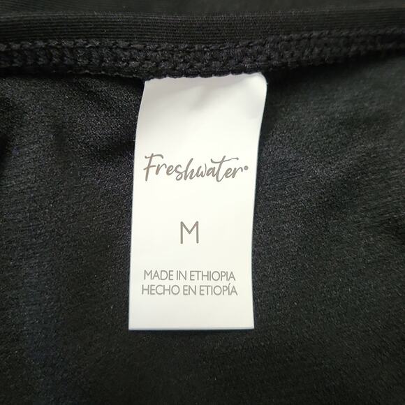 Freshwater Fine Lilac Twist Bandeaukini & Black Crossover High Waist Bottom Med - Picture 8 of 12